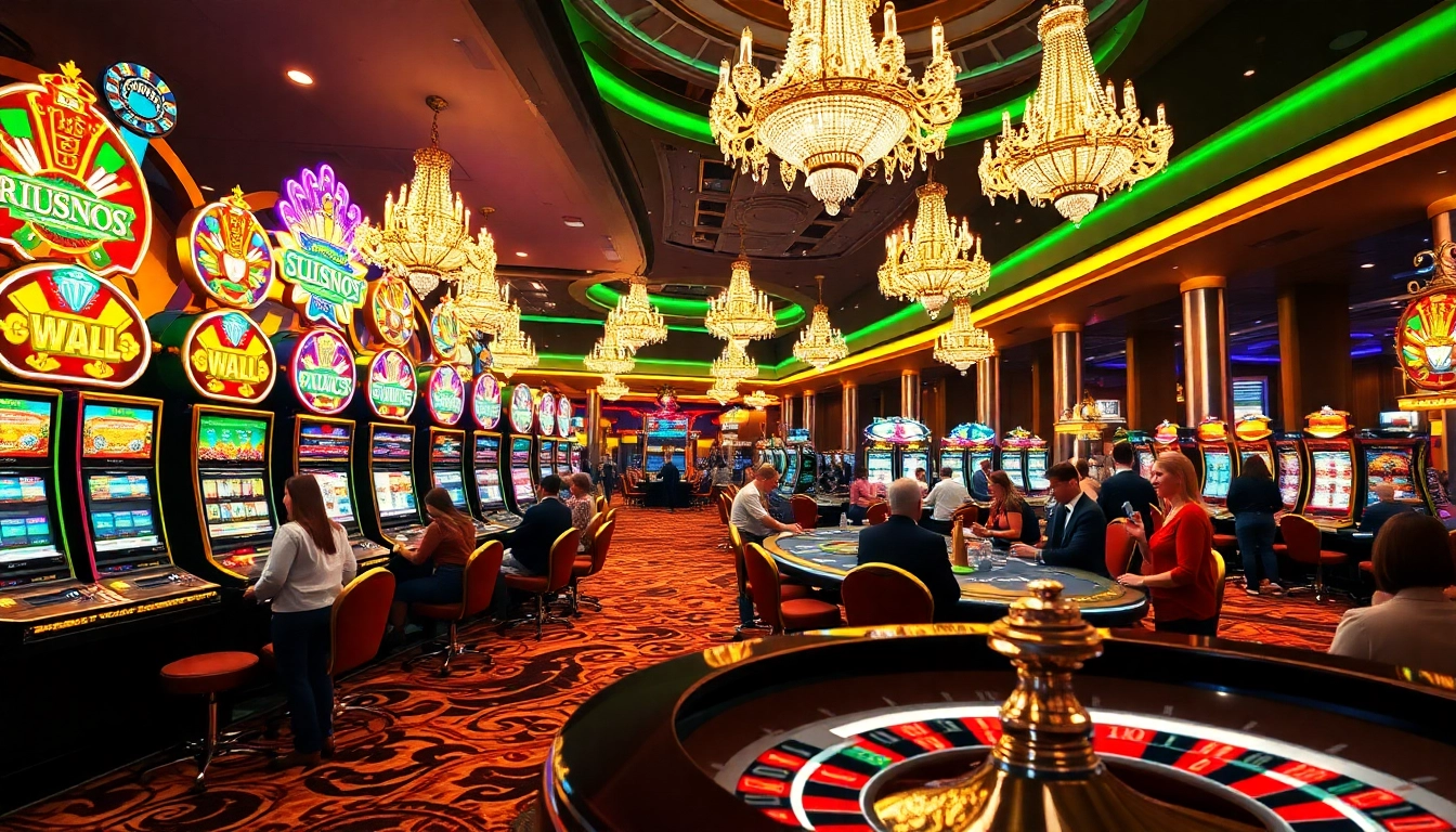 Engaging atmosphere at a Non gamstop Casino Uk with vibrant gaming and elegant players.