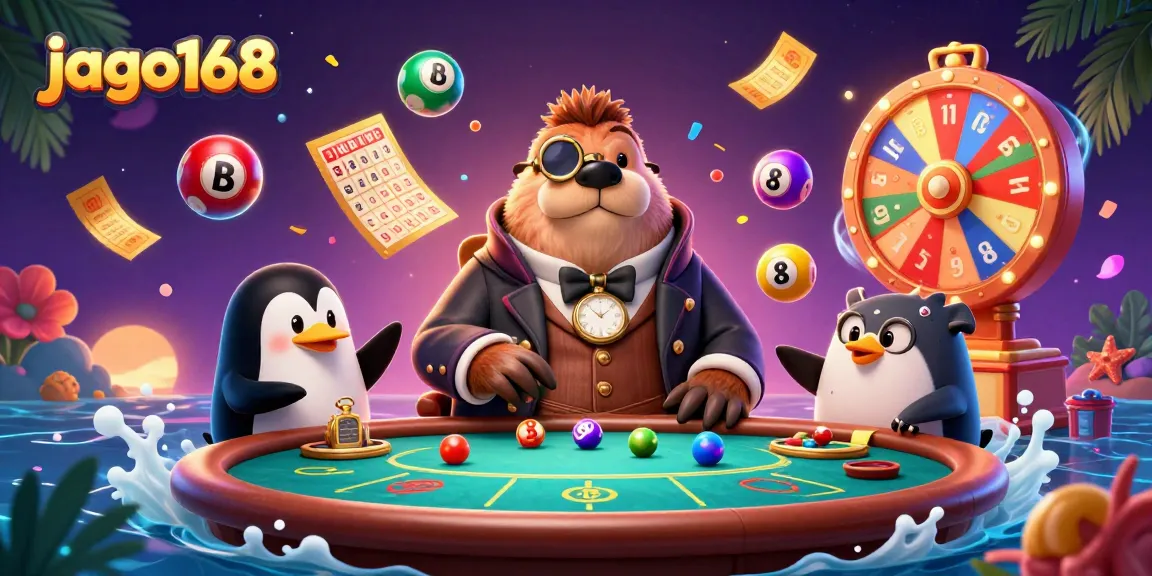 Experience the thrill of jago168 with a lively underwater poker game featuring colorful lottery elements.