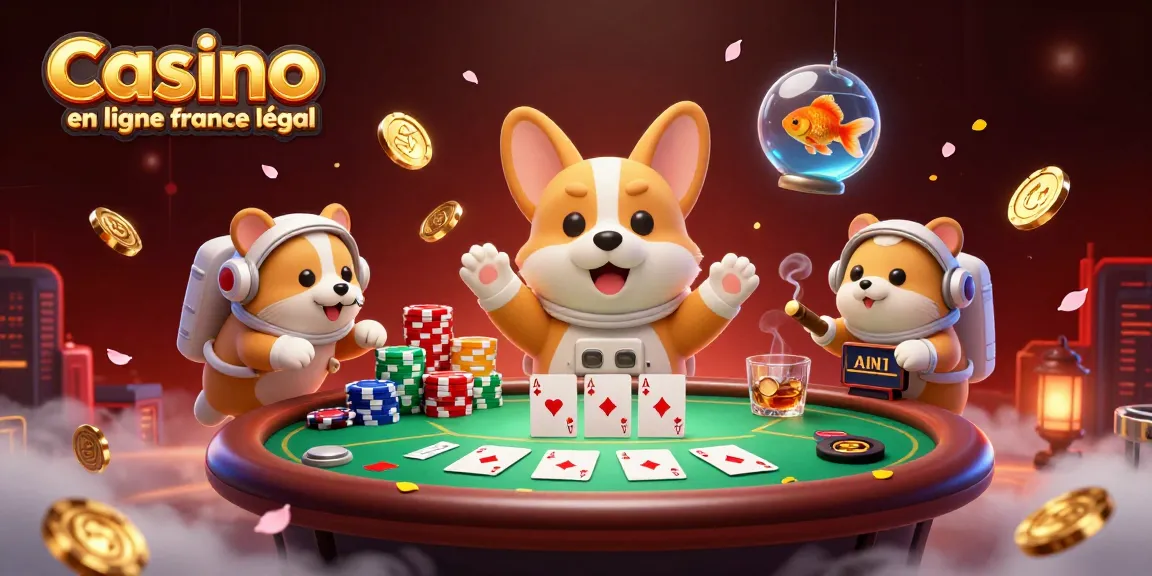 Casino en ligne légal en France : un corgi astronaute dans un casino spatial interactif.
