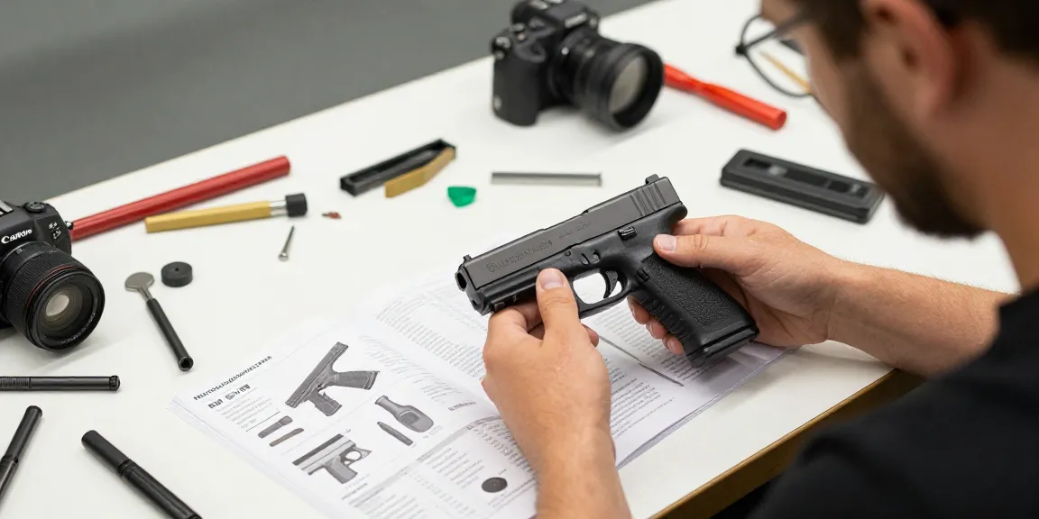 Customizing Glock slides at precisionglockslides.com with aftermarket parts in a dynamic shooting range.