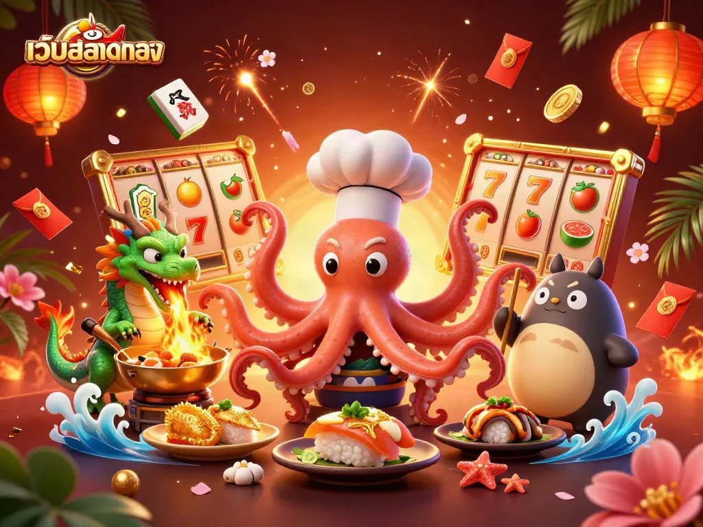 เกมสล็อตบนเว็บสล็อตตรง พร้อมมังกรและปีนส์โต๊ะอาหารที่อร่อย