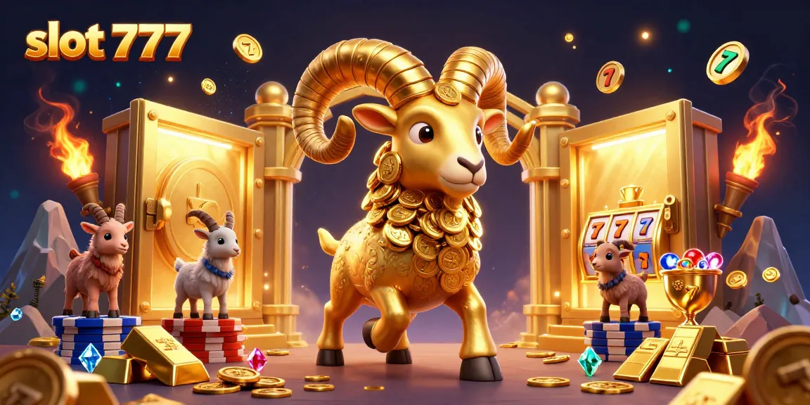 Experience thrilling wins with slot 777, surrounded by golden rewards and vibrant casino action.