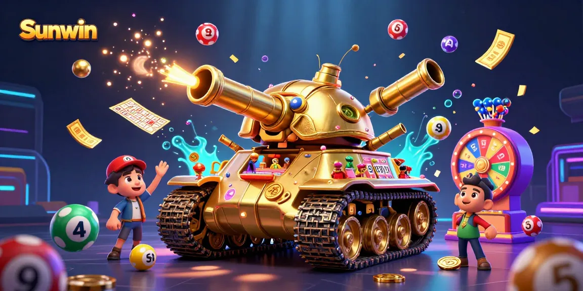 Experience the thrilling excitement of Sunwin with a dynamic casino scene featuring a golden beetle tank.