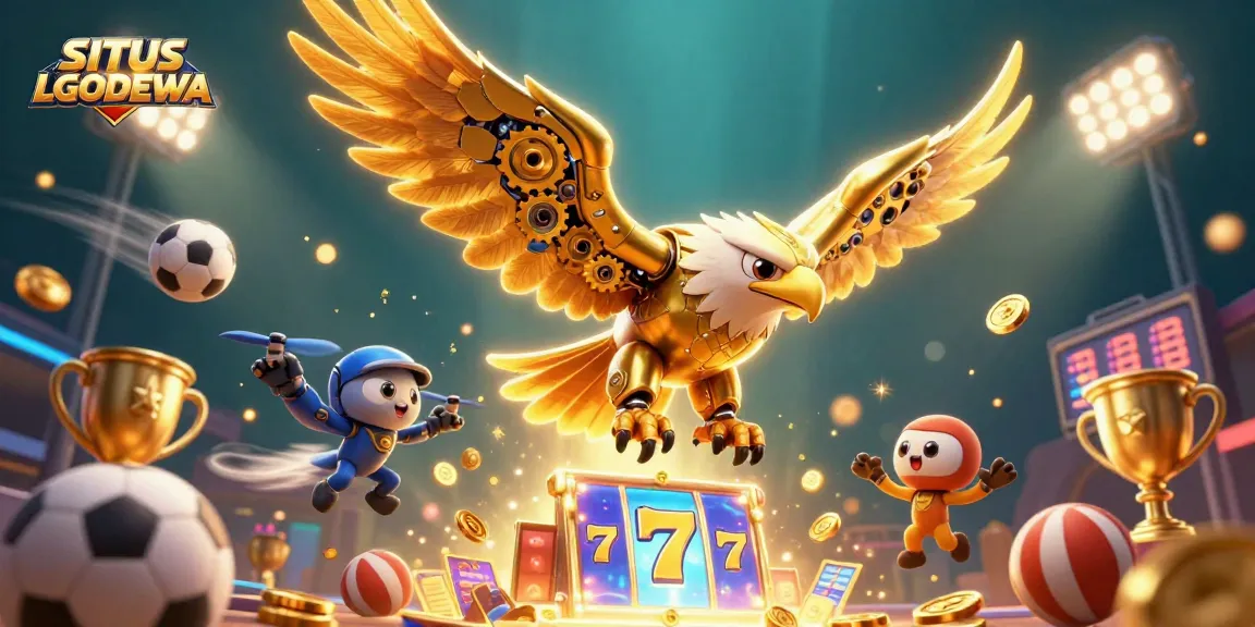 Experience the thrill of winning at SITUS LGODEWA with dynamic 3D casino illustrations and game elements.