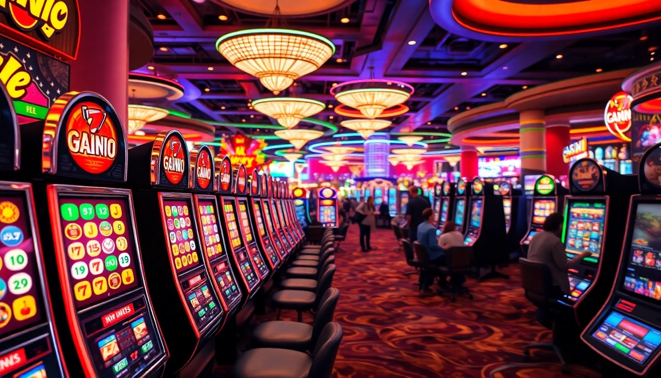 Experience the excitement of a non gamstop Casino Uk with vibrant slot machines and energetic players.