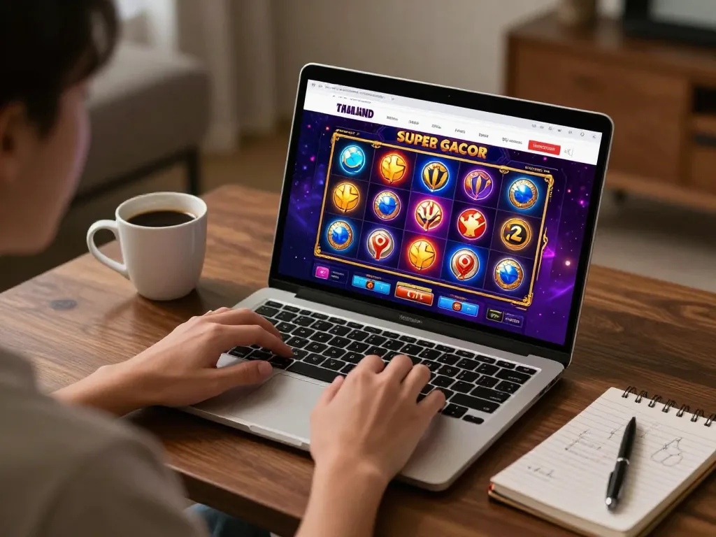 Pengalaman permainan online yang menarik di slot server Thailand super gacor dengan antarmuka yang cerah dan suasana yang nyaman.