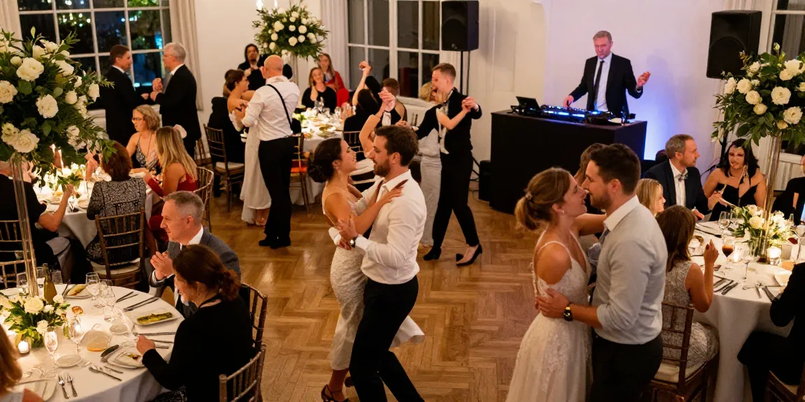 Hochzeit DJ Berlin Brandenburg sorgt für eine unvergessliche Tanzparty mit stilvollen Gästen und festlicher Atmosphäre.