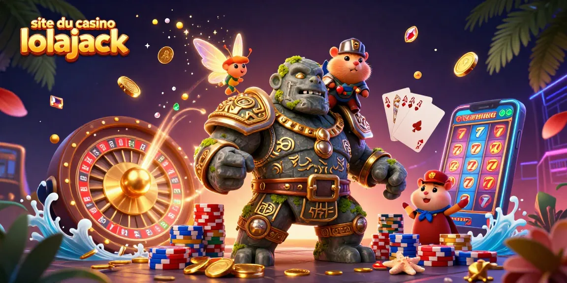 Win big at the site du casino lolajack with golden coins and dazzling games in a lively 3D scene.