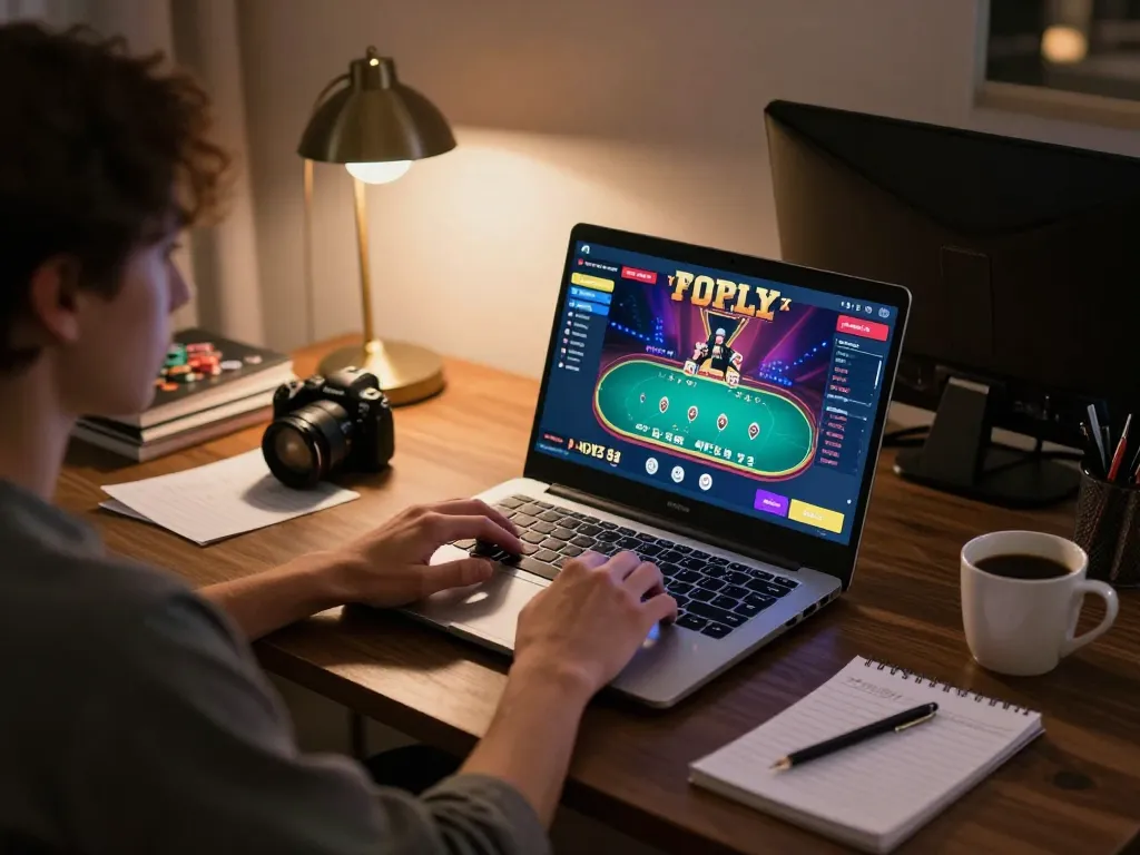 Using impactxoft, a player engages in online poker gameplay, enhancing their gaming strategy.
