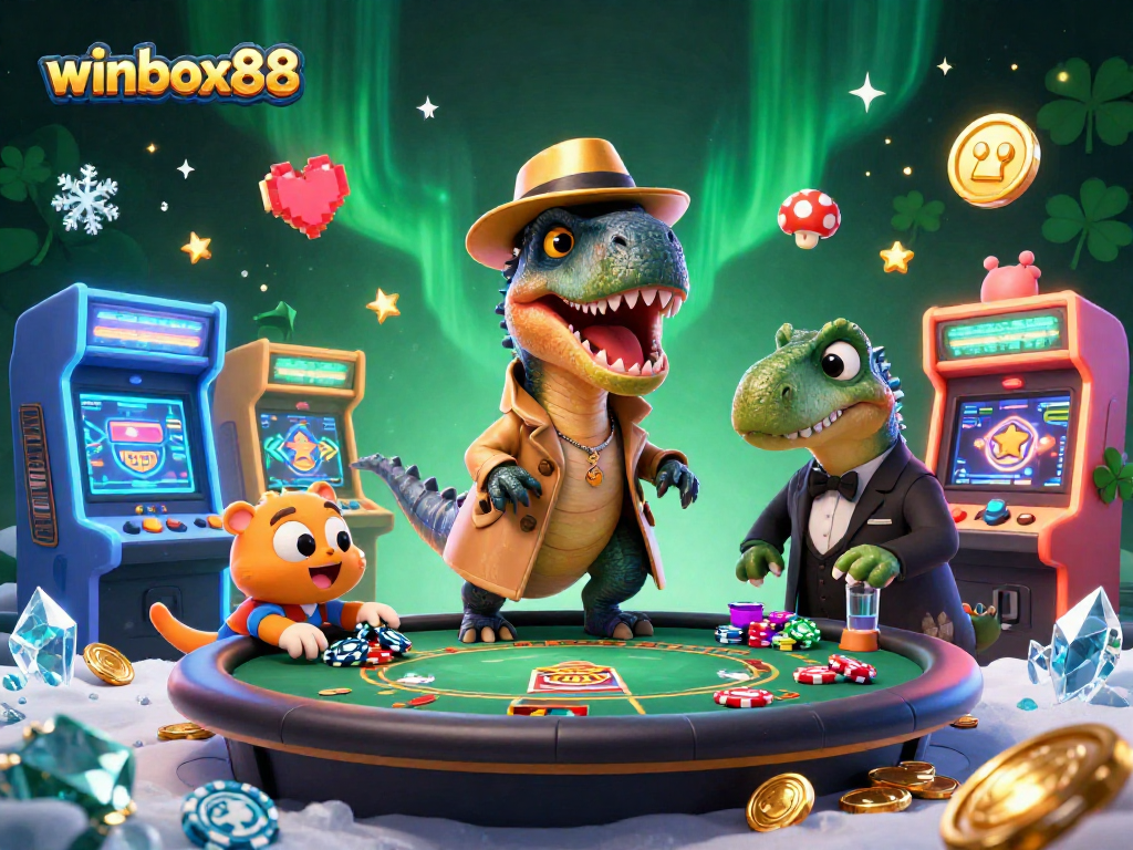 Experience exhilarating gaming action at winbox88 with colorful arcade elements and vibrant character interactions.