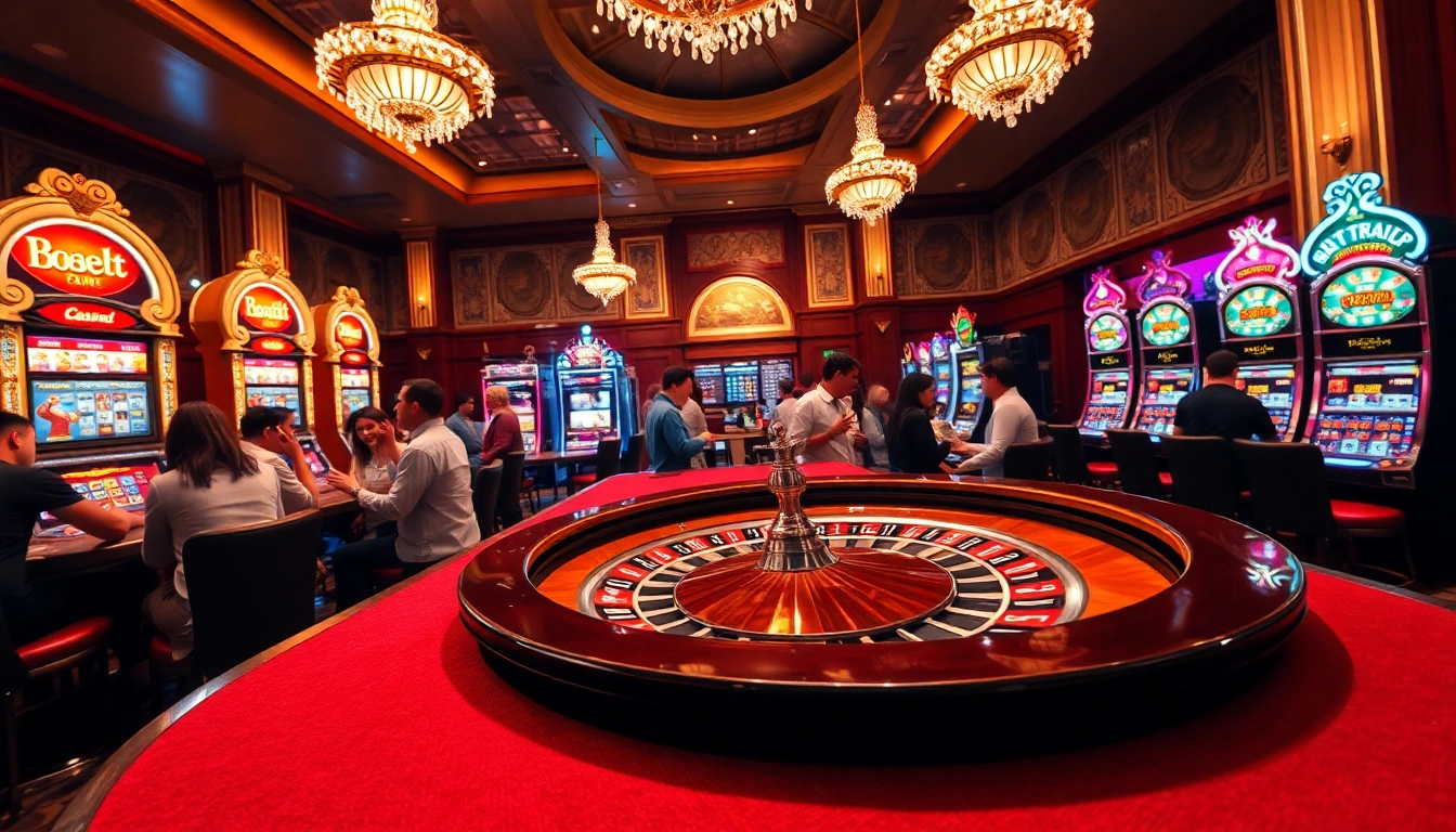 Engaged players enjoying a non gamstop casino roulette table in a vibrant atmosphere.
