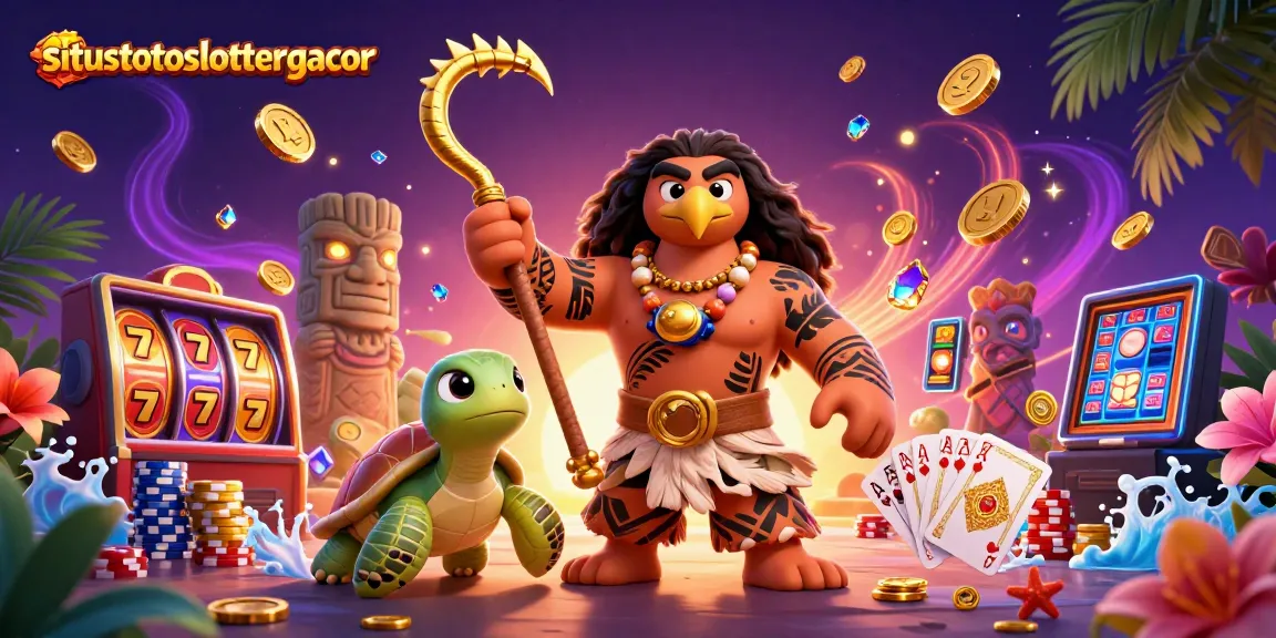Experience thrilling gameplay at situstotoslottergacor with vibrant casino elements and tropical flair.