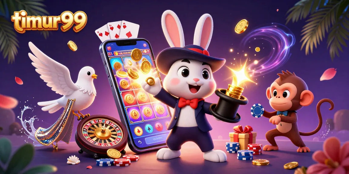 Experience the magic of timur99 with vibrant 3D casino characters and thrilling game elements.
