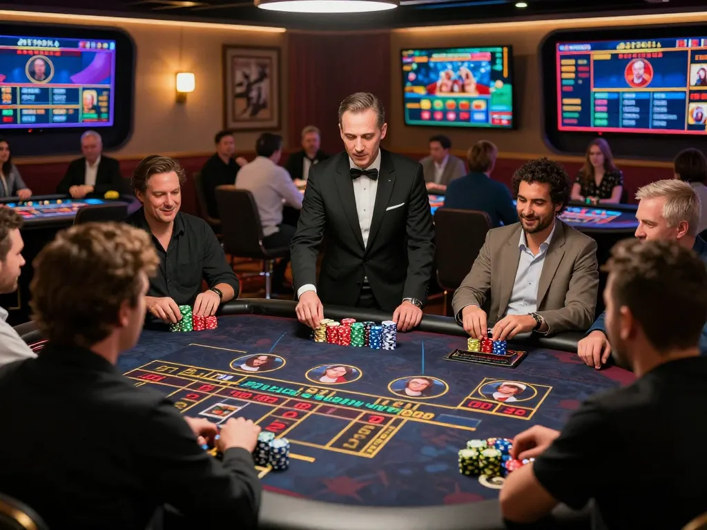Experience live dealer gaming at uu88 net with vibrant digital interface and engaged players.