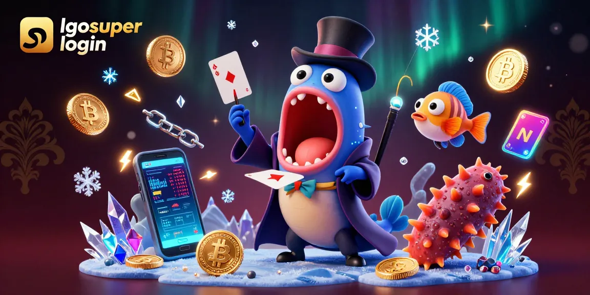 Experience lgosuper login with a vibrant 3D cinematic scene showcasing gaming magic and crypto excitement.