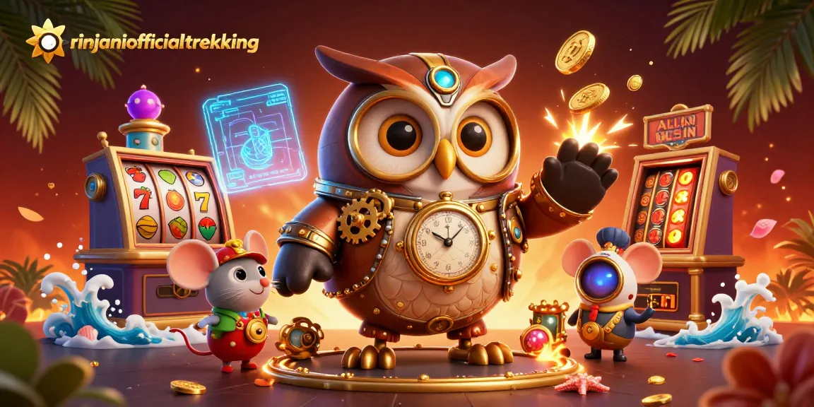 Experience thrilling slots with rinjaniofficialtrekking as cartoon characters spin lucky reels.