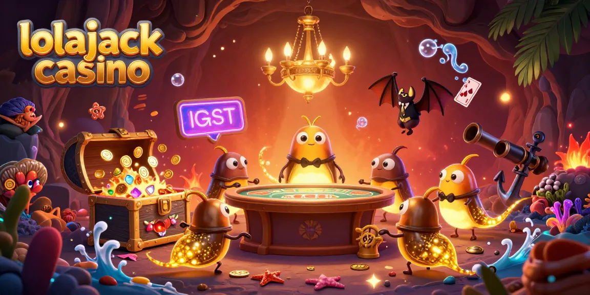 Experience the thrill at lolajack casino with glowworms illuminating a vibrant underwater game scene.