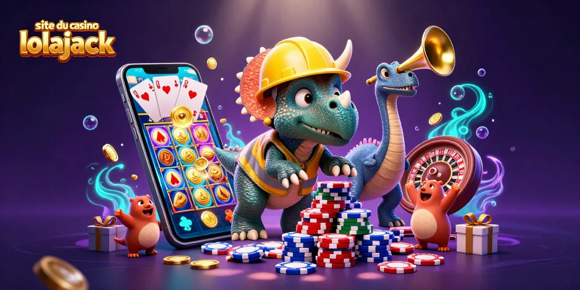 Jouez sur le site du casino lolajack avec des machines à sous et des cartes à jouer dans un univers coloré.